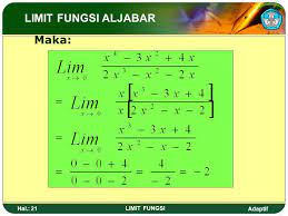 A5/v suryani (11144100166) nur hidayah (11144100174) cristina d.s (11144100182) dwi ambar p (11144100187) nike rahayu (11144100201) 2. Limit Fungsi Limit Fungsi Aljabar Ppt Download