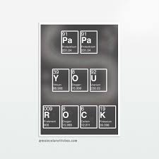 Periodic Table Papa Card Printable Chemistry Fathers Day Etsy In 2020 Printable Cards Cards Periodic Table Of The Elements