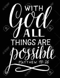 Free for commercial use high quality images Hand Lettering And Bible Verse With God All Things Are Possible On Black Background Royalty Free Cliparts Vectors And Stock Illustration Image 122677736