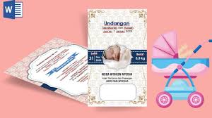Untuk alternatif dan menambah variasi kami juga sudah menyediakan file undangan naik haji dengan format 3 tiga kolom silahkan di akses disini. Tutorial Undangan Aqiqah Ms Word Undangan Tasyakuran Bayi Youtube