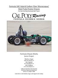 Formula Sae Hybrid Carbon Fiber Monocoque Steel Tube Frame Chas Pdf Building Engineering Materials