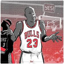 Bleacher Report On Instagram 23 Years Ago Today Jordan Hit The Blazers With A Shrug After Hitting 6 Threes In The 1s Nba Art Michael Jordan Pictures Nba Mvp