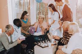 This gift is ideal for seniors who have difficulty getting up from chairs due to decreased strength or balance. Congratulate Very Happy Gifts Balloons Nursing Home Young Stock Photo Picture And Royalty Free Image Image 108986457