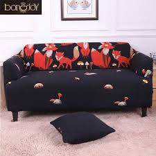 Black And Gold Couch Covers Bonenjoy Black Color Sofa Cover Red Fox Printed Elasticity Couch Cover Cartoon Furniture Cover Sectional Sofa Cover Couch Covers Sofa Covers Couch