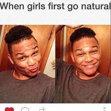 17 Faces That Perfectly Sum Up Every Black Girl S Transition From Relaxed To Natural Hair Natural Hair Memes Hair Jokes Hair Humor
