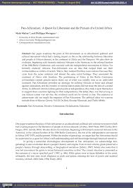 Pdf Pan Africanism A Quest For Liberation And The Pursuit Of A United Africa