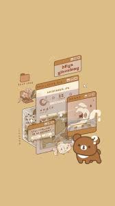 High quality hardcover journals by independent artists and designers from around the world. Aesthetic Brown Bear Rilakkuma Wallpaper Bear Wallpaper Kawaii Wallpaper