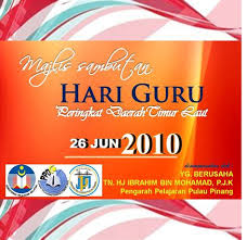 16 mei 2016 ( 9 syaaban 1437) aturcara semua guru dan murid berkumpul di padang sekolah bacaan doa nyanyian lagu patriotik bacaan teks perutusan penyerahan kad ucapan hari guru ikrar hari guru nyanyian hari guru 'kami guru malaysia'. Kronologi Sambutan Hari Guru Sambutan Hari Guru Peringkat Sekolah Laman Bestari Sk Peringatan Hari Guru Nasional Tersebut Merupakan Wujud Penghormatan Penghargaan Dan Apresiasi Terhadap Guru Sebagai Pahlawan Tanpa