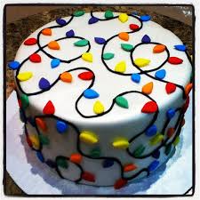 Christmas Lights On A Cake Christmas Themed Cake Birthday Sheet Cakes Christmas Cake Designs