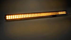 40 Inch Straight Cree Amber White Led Light Bar Dual Row Chrome Series