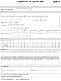 Paytm Kyc Fill Online Printable Fillable Blank Pdffiller