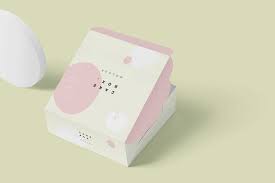 Square Cake Cardboard Box Mockups In 2020 Box Mockup Branding Mockups Cardboard Box