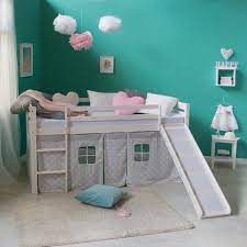 Hochbett spielbett abenteuerbett piratenbett kindermöbel kinderbetten etagenbetten hochbetten stockbett ökologisch biologisch umweltfreundlich umweltverträglich natur natürlich preiswert qualität freundlicher service. Homestyle4u Hochbett Kinderbett Mit Leiter Und Stoffvorhang Weiss Grau Verschiedene Ausfuhrungen Online Kaufen Otto
