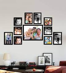 Transform your photos into genuine works of art with personalized wall art from mpix. Buy Black Synthetic Wood Wall Photo Frame Set Of 11 By Art Street Online Collage Photo Frames Photo Frames Home Decor Pepperfry Product
