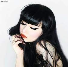 56 Ideas Hair Bangs Black Dark Hair Pale Skin Black Hair Pale Skin Hairstyles With Bangs