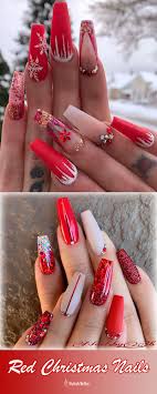 This is another amazing, festive look. The Cutest And Festive Christmas Nail Designs For Celebration Red Christmas Nails Shiny Nails Designs Christmas Nails Acrylic