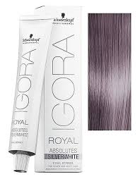 Schwarzkopf igora royal is a permanent colour creme for maximum performance. Schwarzkopf Igora Royal Absolutes Silverwhite Lilac Silver