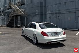 Unmatched Style White Mercedes S550 Fitted With Vossen Rims Mercedes S550 Vossen Mercedes