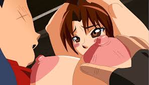 jyubei, hokutomaru, shiranui mai, fatal fury, snk, the king of fighters,  animated, animated gif, 1boy, 1girl, blush, breast sucking, breasts, brown  eyes, brown hair, embarrassed, gigantic breasts, grabbing, grabbing  another's breast, hetero,