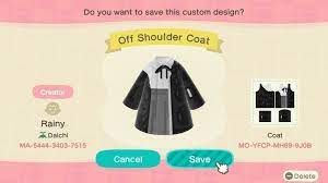 Off Shoulder Coat By Rainy Of Daichi Animal Crossing Funny Animal Crossing Animal Crossing Characters