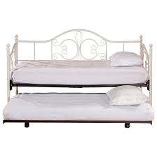 Custom full size daybed with twin size pull out trundle transitional bedroom detroit transitional bedroom with full size daybed and pull out trundle. Ruby Daybed Intricate Metal Daybed With Trundle Sadler S Home Furnishings Daybeds
