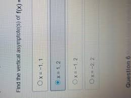 Determining vertical asymptotes from the graph. Find The Vertical Asymptote Of F X 2x 2 3x 6 X 2 1 I M Having Trouble With This One Seems Simple Brainly Com