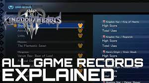 Check spelling or type a new query. Kingdom Hearts 3 All Game Records List Explained One For The Books Trophy Guide Youtube