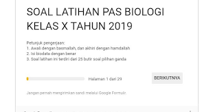 Contoh soal pas biologi kelas 10 semester 1. Soal Latihan Pas Mata Pelajaran Biologi Sma Kelas 10 Tahun 2019 Bsb