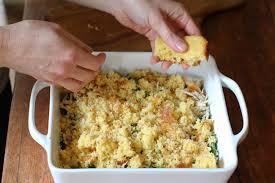 So many different things you can do with this such different veggies or meats. Cornbread Chicken Casserole Vintage Mixer