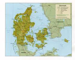 Dänemark mit all seinen regionen und inseln: Landkarte Danemark Reliefkarte Weltkarte Com Karten Und Stadtplane Der Welt