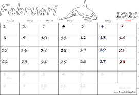 Kalender visar även veckor, flaggdagar, helgdagar och namnsdagar. Almanacka Februari 2021 Skriva Ut Gratis Utskrivbara Pdf