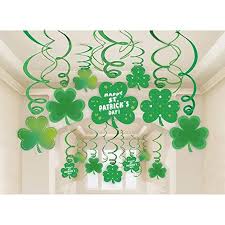 Jollylife 30ct St Patrick S Day Decorations Shamrock Clover Swirl Saint Irish Party Hanging Supplies St Patrick S Day Decorations Irish Party St Patricks Day