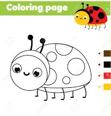 Before recognizing the ladybug coloring page more, it is important for you to know the ladybug first. Coloring Page With Cartoon Ladybug Drawing Kids Activity Printable Fun For Toddlers And Children Insects Theme Royalty Free Cliparts Vectors And Stock Illustration Image 143703246