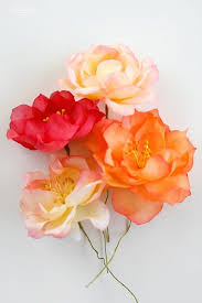 We offers fake orange flowers products. Fabric Flowers Handmade Millinery Silk Flowers In Red Orange And Yellow With A Pretty Hint Of Pink By W Handmade Flowers Fabric Material Flowers Silk Flowers