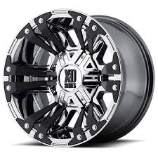 Black And White Rockstar Rims Xd Series Xd822 Monster Ii 18x9 6x135 6x139 7 18mm Pvd Chrome Wheel Rim Chrome Wheels Wheel Rims Rims For Cars