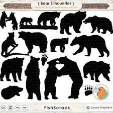 Bear Clip Art Bear Silhouette Images Digital Stamp Animal Etsy In 2021 Bear Paw Print Bear Silhouette Bear Clipart