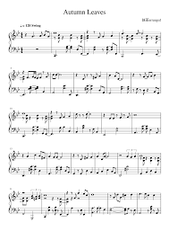 Autumn Leaves Jazz Piano Sheet Music For Piano Download Free