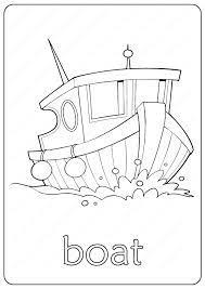 Download Printable Boat Coloring Page Book Pdf Coloring Pages Coloring Books Boat Cartoon
