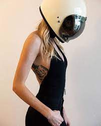Ironandresingarage Cafe Racer Girl Motorcycle Helmet Design Biker Girl