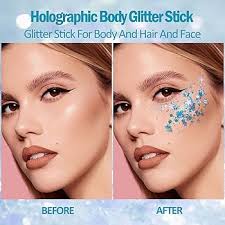 Prreal Body Glitter, Mermaid Sequins Glitter for Body Face, Sparkling  Glitter Stick, Chunky Holographic Glitter for Hair Lips Nails Makeup,  Festival ...