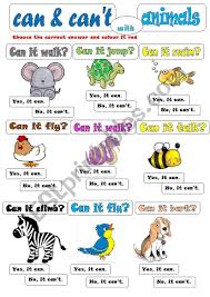 Can Can T Animals Some Simple Verbs Very Colourful And Enjoyable For Kids English Worksheets For Kids English Conversation For Kids Learning English For Kids