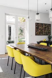 Open House Modern Manse Est Living Dining Room Design Yellow Dining Chairs House Interior