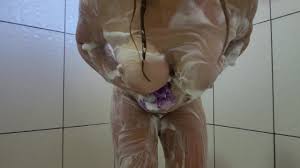 My brothers hot girlfriend taking a shower after the gym!!