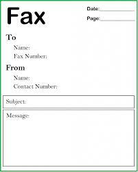 Fax Cover Sheet Template