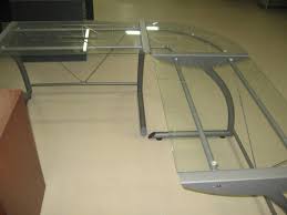 Glass L Shaped Desk Office Depot L Shaped Glass Desk Glass Desk Office Glass Desk