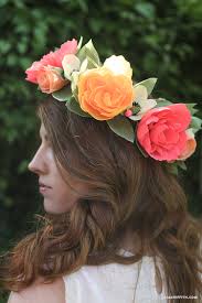 Flower crown headband diy come in all sorts of fabrics and styles. Diy Crepe Paper Flower Headband Lia Griffith