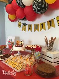 Graduation Dessert Table Display Milk Chocolate Caramel Pretzel Twists Balloons Suga Dessert Table Graduation Chocolate Caramel Pretzels Graduation Desserts