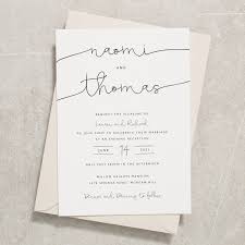 Modern Wedding Evening Invitations Script Wedding Reception Invitation Elegant Typography Wedding Invites Postcard Stylish Naomi 187 Wedding Reception Invitations Reception Invitations Wedding Invitations