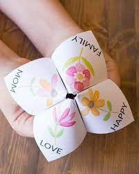 Mother's day crafts, cards and activities for kids. Easy Mother S Day Craft For Kids Fortune Teller Bren Did