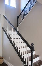 Black And White Stair Railing Lovely Painted Stair Railings 2 Black And White Stair Rail Painted Stairs Stair Railing House Design